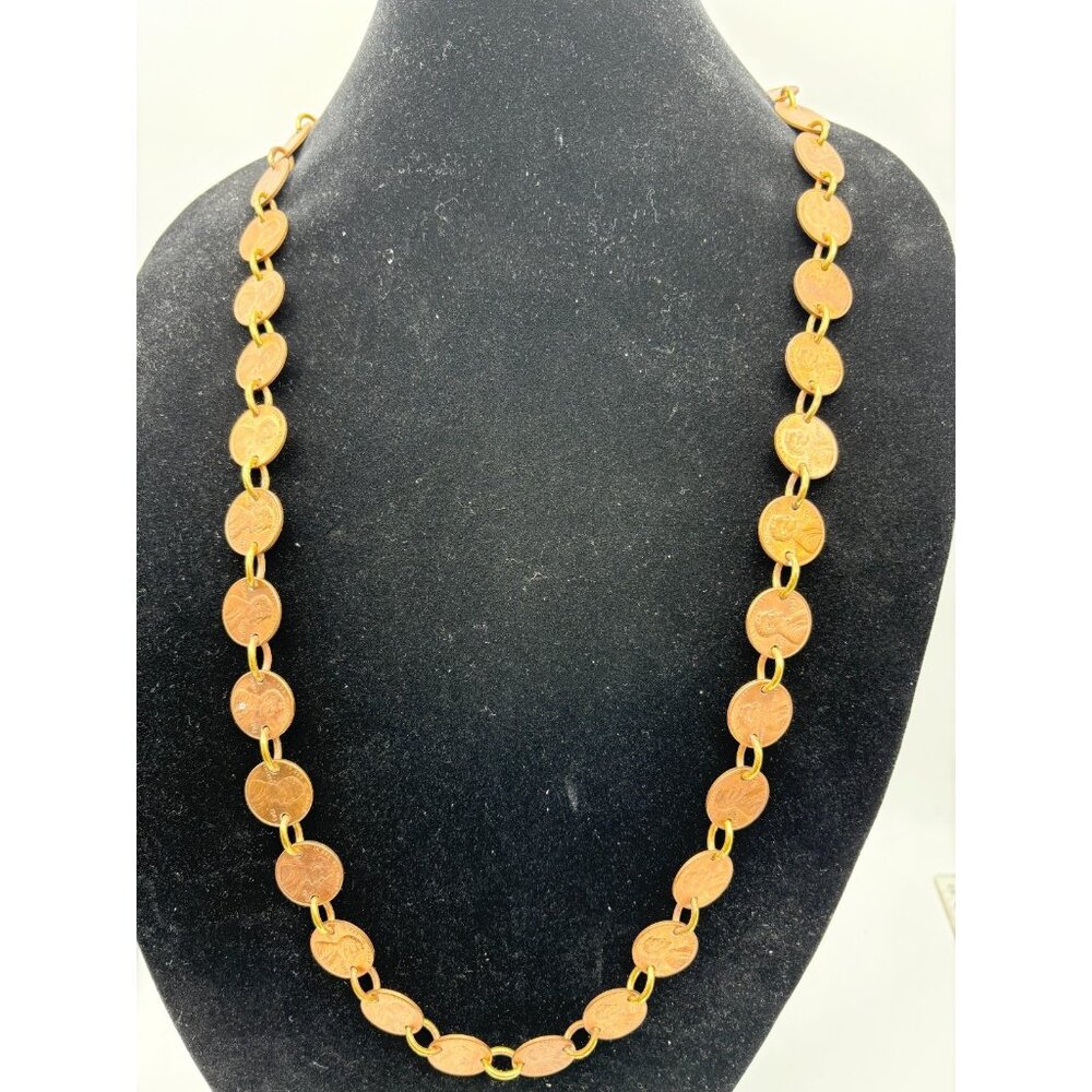 1982-1983 US 1 Cent Coin Necklace-Hand Crafted Copper Penny Necklace